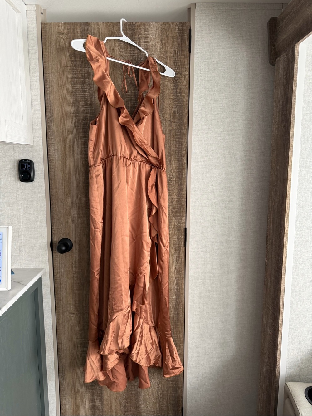 Show Me Your MuMu Rust Ruffle Wrap Maxi Dress
